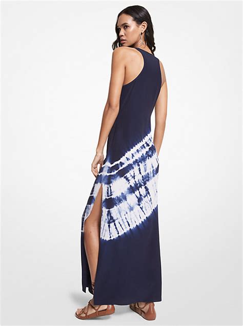 michael kors tie dye dress|Tie Dye Washed Silk Dress .